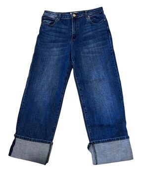 Kut from the Kloth Sienna High Rise Wide Leg Deep Cuff Jeans - Size 6